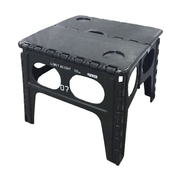 (LINEクーポン有)4589799540073 【6個入】FOLDING TABLE フォールディングテーブル Chapel チャペル Black SLW007【キャンセル不可】 SLOWER 踏み台 折りたたみチェア