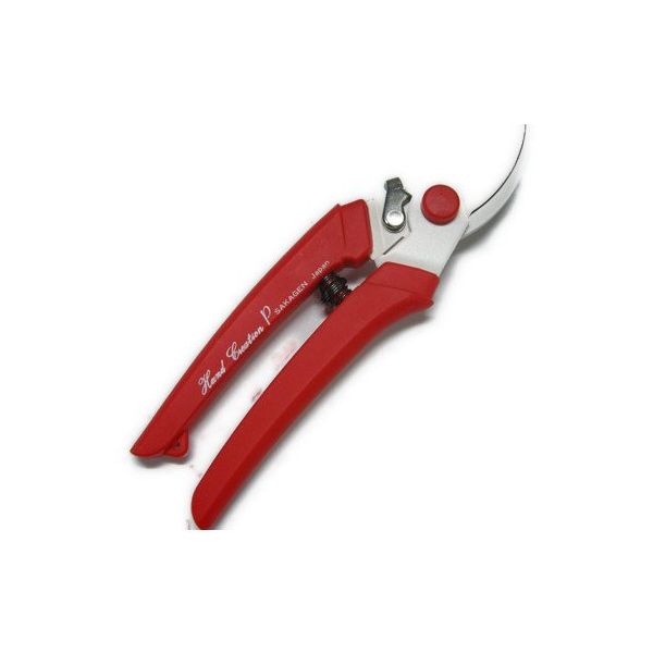 【即納在庫品】「直送」4900686001451 【6個入】 剪定ハサミ ハンドクリエーションＰ－１８０ 赤【キャンセル不可】
