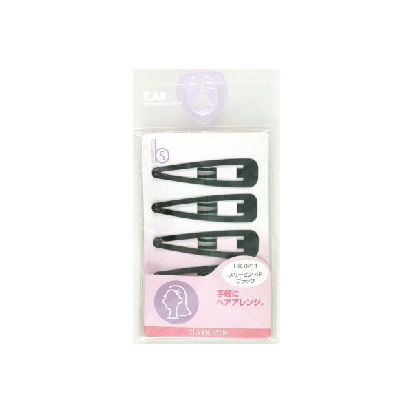 4901601973907 【360個入】 HK0211 スリーピン 黒 4個入り【キャンセル不可】｜アカリカ