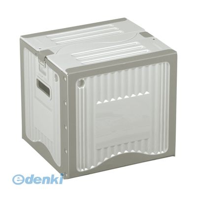 (LINEクーポン有)岐阜プラスチック工業 リスボックス26B【１個】 LGY/GY リスボックス26B【１個】 折りたたみ コンテナボックス 軽量 グレー ライトグレー 持ち手穴有り