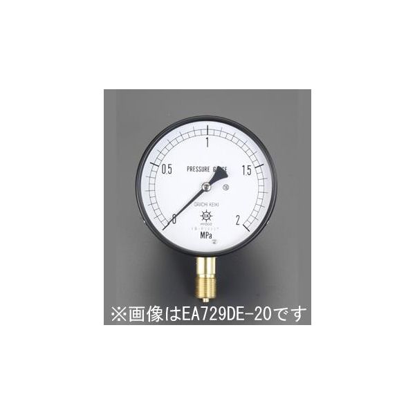 (LINEクーポン有)【個人宅配送不可】【即納在庫品】「直送」エスコ EA729DF-6 100mm0-0.6MPa圧力計 圧力 ゲージ EA729DF6【キャンセル不可】