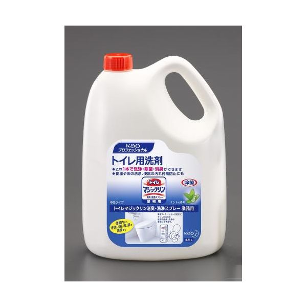 (LINEクーポン有)【即納在庫品】「直送」【個人宅配送不可】 エスコ EA922KD-9A 直送 代引不可・他メーカー同梱不可 ４．５Ｌｘ４個 トイレマジックリン消臭・洗浄剤 EA922KD9A【キャンセル不可】
