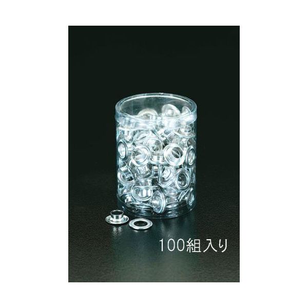 (LINEクーポン有)【個人宅配送不可】【即納在庫品】「直送」エスコ EA576ML-23 12mmステンレス製両面ハトメ100組 EA576ML23【キャンセル不可】