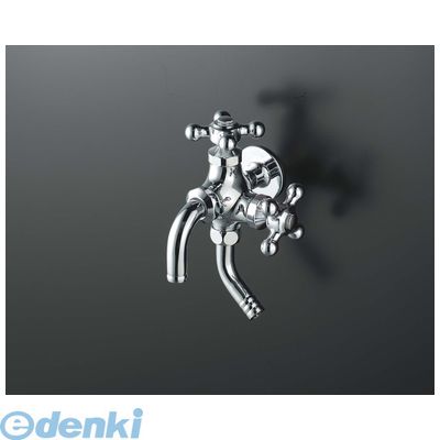直送 代引不可・他メーカー同梱不可 KVK K23CJ-JAN 二口横水栓 レトロピアン付 K23CJJAN 二口横水栓レトロピアン付 レトロピアン付き ケーブイケー 蛇口【キャンセル不可】