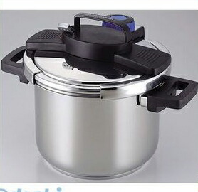 (LINEクーポン有)パール金属 H-5389 3層底ワンタッチレバー圧力鍋5.5L H5389【キャンセル不可】 IH対応 時短 オール熱源対応 切替式 両手鍋