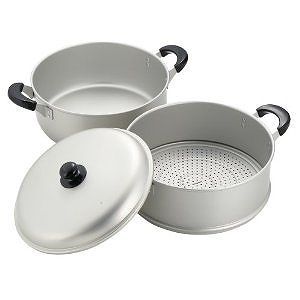 (LINEクーポン有)パール金属 H-2419 ニューセレット アルミ２段蒸し器３０ H2419【キャンセル不可】 ガス火専用 蒸し鍋 両手鍋 軽量 SELETO