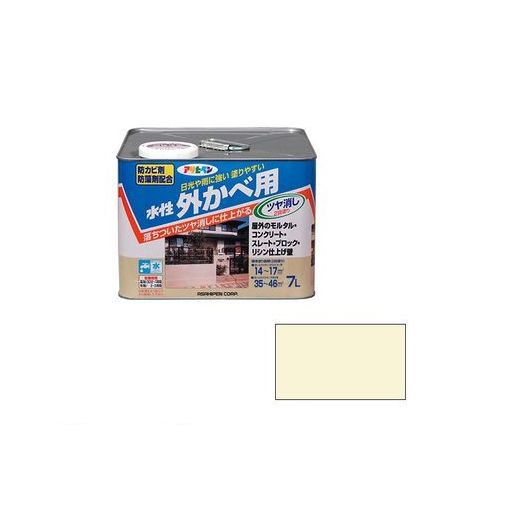 直送 代引不可・他メーカー同梱不可 アサヒペン 4970925451026 アサヒペン　水性外カベツヤ消し　７Ｌ　アイボリー