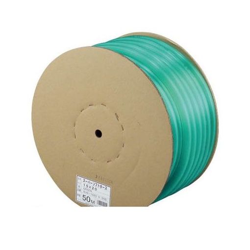 (LINEクーポン有)【個数:1個】三洋化成 SUS1520H50G スーパーソフト 15×20 グリーン 50m ドラム巻 サンヨー スーパーソフトホース|アカリカ