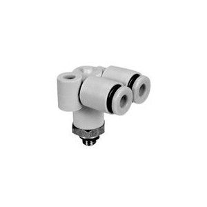 (LINEクーポン有)ＳＭＣ KQ2LU06-M5A 【10個入】ワンタッチ管継手 ブランチエルボユニオン KQ2LU06M5A