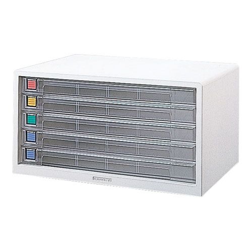 ナカバヤシ 97613 アバンテV2 レターケース 机上 書類収納 A3サイズ 浅5段 A3－55 シロ 97613