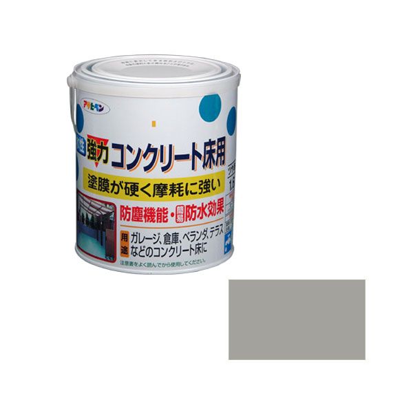 直送 代引不可・他メーカー同梱不可 アサヒペン 4970925424228 水性コンクリート床用 １．６Ｌ ライトグレー 4970925424228 4,806円