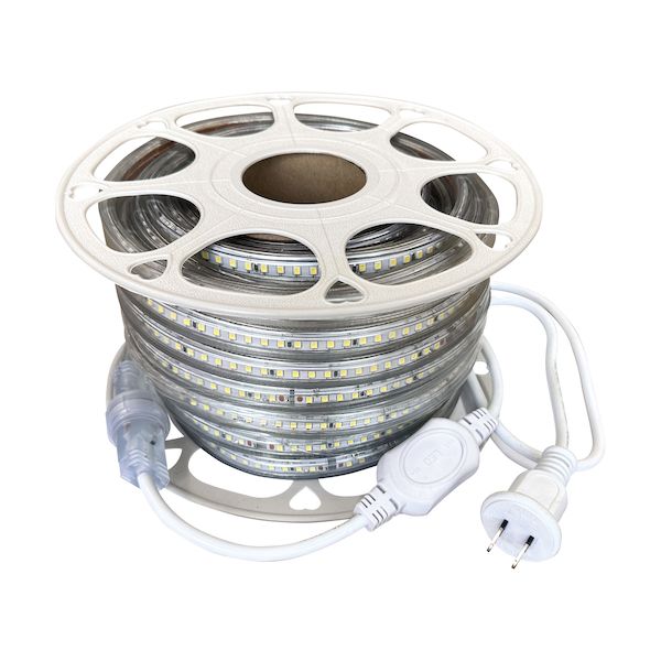 (LINEクーポン有)富士倉 FRL-W10M-W 両面発光LEDロープライト 10M 白色 FRLW10MW