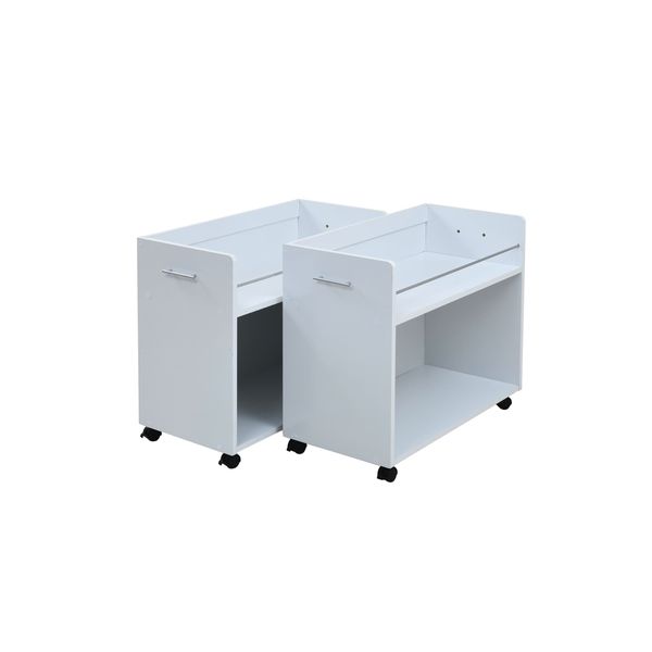 (LINEクーポン有)JKプラン SGT-0131-WH 直送 代引不可・他メーカー同梱不可 クローゼット押入れラック 2個セット 幅380 奥行780 SGT0131WH 押入れ 収納 ラック 2個セット 幅38 奥行78 キャスター付き ワゴン 整理|アカリカ