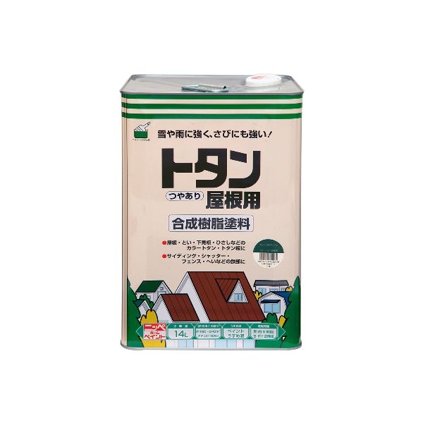 (LINEクーポン有)ニッペホームプロダクツ 4976124182334 直送 代引不可・他メーカー同梱不可 トタン屋根用 ボルドーレッド 14L|アカリカ