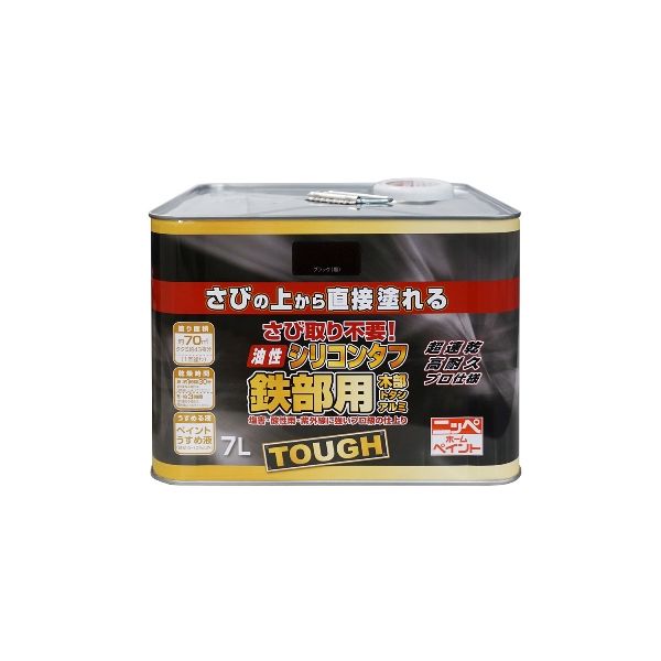 ニッペホームプロダクツ 4976124219351 直送 代引不可・他メーカー同梱不可 油性シリコンタフ ブラック【黒】 7L|アカリカ
