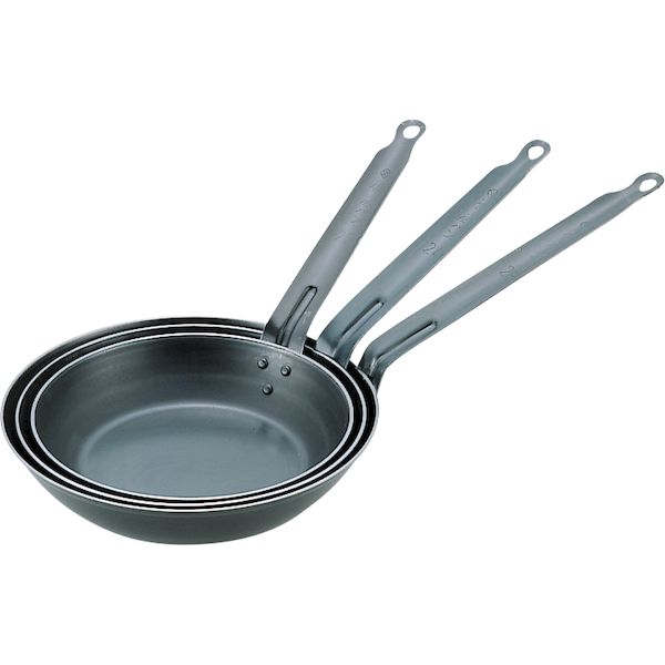 (LINEクーポン有)4905317001404 島本製作所 SS鉄底厚フライパン34cm IH対応 味一鉄 業務用 日本製 黒鉄 プロ リーズナブル鉄フライパン｜アカリカ