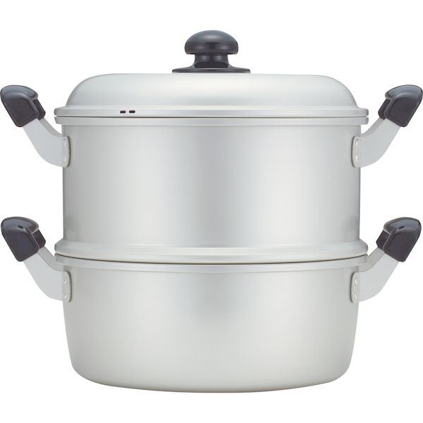 (LINEクーポン有)4977449121688 北陸アルミニウム ゆうげ紀行蒸し器セット24cm アルマイト ホクア HOKUA アルマイトゆうげ紀行