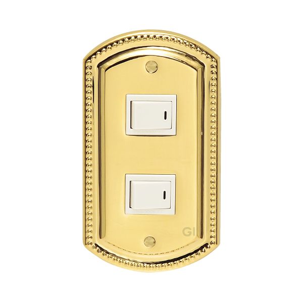 ゴーリキアイランド 790082 真鍮製スイッチプレート フルカラーシリーズ用 PB02 金色 PVD加工 真鍮 スイッチカバー