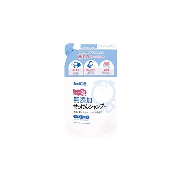 (LINEクーポン有)4901797033447 【20個入】 シャボン玉 無添加せっけんシャンプー泡つめかえ用 420ml 97636【キャンセル不可】
