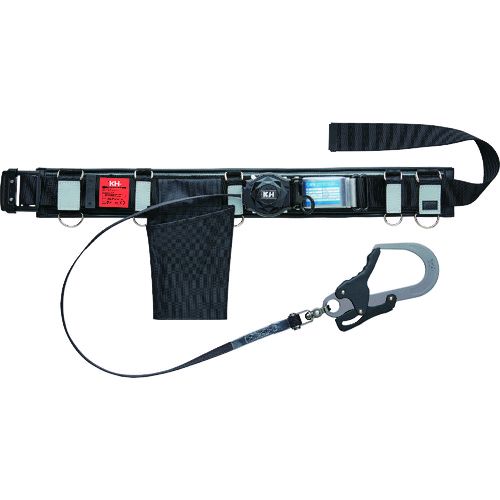 ＫＨ BSAKMJDAK 補助帯付き 胴ベルト型 ＢＳ５００＋Ｓ１ＪＤＡＫ－１７＋４７４１３Ｆ 基陽 サポーター付きアルミスライド式胴ベルト+シングル巻取式ランヤード