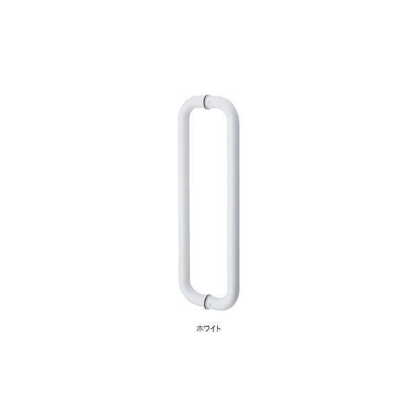 (LINEクーポン有)丸喜金属本社 G-240-450 O型ハンドル 25Φ ホワイト 450 G240450