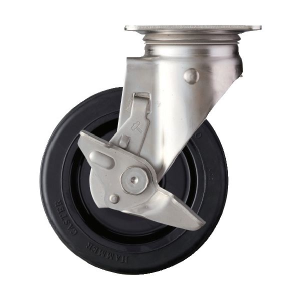 (LINEクーポン有)ハンマー 313S-RU150 SUS サイドSP付 ゴム車150mm 313SRU150