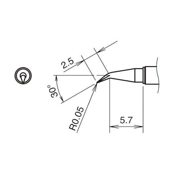 【即納在庫品】「直送」白光 T38-03JS こて先JS型 350℃ T3803JS