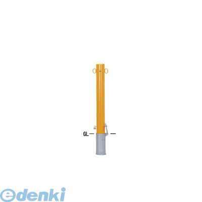 【個人宅配送不可】【個数:1個】帝金 Teikin 54-PK Y 直送 代引不可・他メーカー同梱不可 スチール製バリカー ピラー型車止めポール スタンダード型 スチールタイプ φ101.6 黄色 54PKY|アカリカ