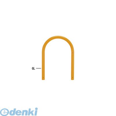 【個人宅配送不可】【個数：1個】帝金 Teikin 82A2-06 Y 直送 代引不可・他メーカー同梱不可 スチール製バリカー　横型・コノ字型・アーチ型・U字型車止めポール スタンダードタイプ φ60.5&times;t2.8 W600 H650 ｍｍ 黄色 82A206Y｜アカリカ 11,040円