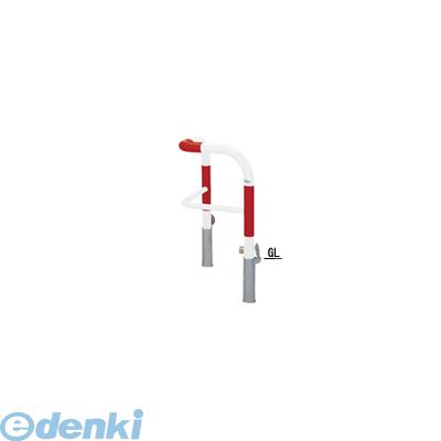 【個人宅配送不可】帝金 Teikin 82R-PK3 R&W 直送 代引不可・他メーカー同梱不可 スチール製バリカー 横型・コノ字型・アーチ型・U字型車止めポール スタンダードタイプ 中桟付・中桟あり φ60.5xt2.8 W500×500 H650 mm 赤白色 82RPK3R&W|アカリカ