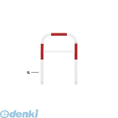 【個人宅配送不可】【個数:1個】帝金 Teikin Y82-A3 R&W 直送 代引不可・他メーカー同梱不可 スチール製バリカー 横型・コノ字型・アーチ型・U字型車止めポール スタンダードタイプ 中桟付・中桟あり φ60.5xt2.8 W750 H800 mm 赤白色 Y82A3R&W|アカリカ