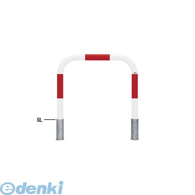 【個人宅配送不可】帝金 Teikin Y83C-10 R&W 直送 代引不可・他メーカー同梱不可 スチール製バリカー　横型・コノ字型・アーチ型・U字型車止めポール スタンダードタイプ φ76.3xt3.2 W1000 H800 ｍｍ 赤白色 Y83C10R&W