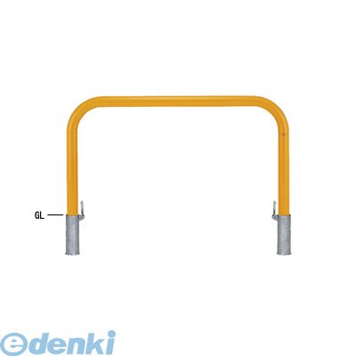 【個人宅配送不可】帝金 Teikin Y83P-15 W 直送 代引不可・他メーカー同梱不可 スチール製バリカー　横型・コノ字型・アーチ型・U字型車止めポール スタンダードタイプ φ76.3×t3.2 W1500 H800 ｍｍ 白色 Y83P15W