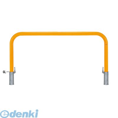 【個人宅配送不可】帝金 Teikin Y83P-20 W 直送 代引不可・他メーカー同梱不可 スチール製バリカー 横型・コノ字型・アーチ型・U字型車止めポール スタンダードタイプ 中桟付・中桟あり φ76.3×t3.2 W2000 H800 mm 白色 Y83P20W|アカリカ
