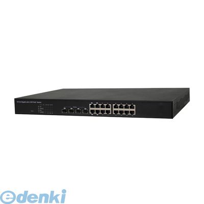 (LINEクーポン有)NSIE81816 直送 代引不可・他メーカー同梱不可 ギガビット対応PoEハブ（PoE16ポート＋アップリンク2ポート） 98,471円