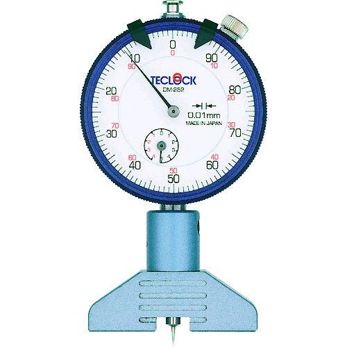 【即納在庫品】「直送」テクロック DM-252 ダイヤルデプスゲージ 測定範囲凹０～５／凸０～４ｍｍ DM252 331-0990｜アカリカ