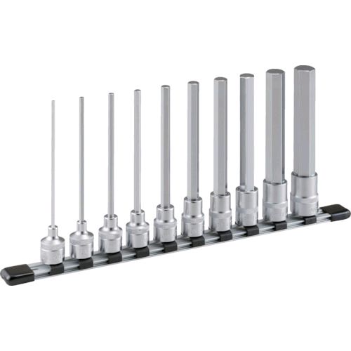 【即納在庫品】「直送」前田金属工業 ＴＯＮＥ HH410LL 超ロングヘキサゴンソケットセット ホルダー付 １０ｐｃｓ【送料無料】 【送料無料】