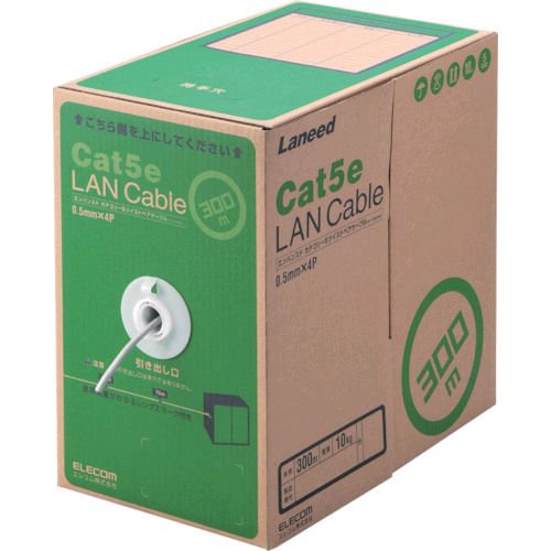 【即納在庫品】「直送」エレコム LD-CT2/LG300/RS ＥＵ ＲｏＨＳ準拠ＬＡＮケーブル ＣＡＴ５Ｅ ３００ｍ ライトグレーLDCT2LG300RS RoHS対応LANケーブル