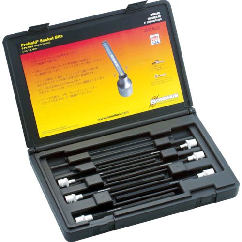 【即納在庫品】「直送」ボンダス PHX6MS6C ヘキサゴンソケットセット プロホールドＨＥＸ 六角 ソケットビット ビット全長１５０ｍｍ ６本組 ４－１０ｍｍ