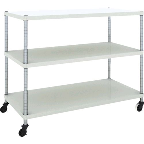 (LINEクーポン有)【個人宅配送不可】トラスコ TRUSCO PER-3463-U125-W 直送 代引不可・他メーカー同梱不可 スチールラック フェニックスラック 1200X600 3段 U車輪付 W色 抗菌粉体塗装 PER3463U125W