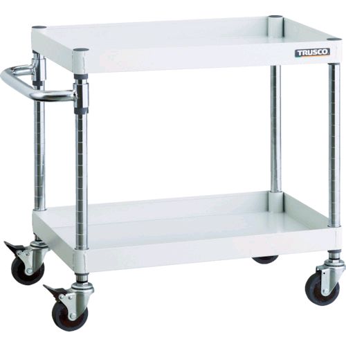 トラスコ TRUSCO PEW-672C-W ツールワゴン フェニックスワゴン 省音 750X500XH600 2段 ホワイトPEW672CW8000|アカリカ