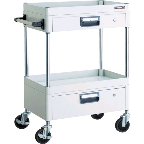 【即納在庫品】「直送」トラスコ TRUSCO PEW-962VZ-W ツールワゴン フェニックスワゴン 省音 ６００Ｘ４００ＸＨ８８０ 引出付 ホワイトPEW962VZW8000｜アカリカ