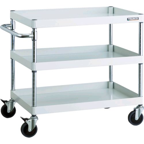 トラスコ TRUSCO PEW-773C-W ツールワゴン フェニックスワゴン 省音 ７５０Ｘ５００ＸＨ７４０ ３段 ホワイトPEW773CW8000
