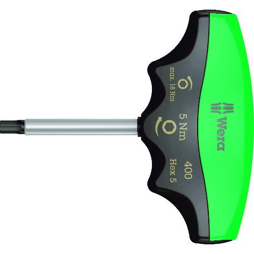 【即納在庫品】「直送」Ｗｅｒａ 005081 ４００　トルクドライバーＴ型　ヘックスプラス六角５．０　／　５．０　Ｎｍ