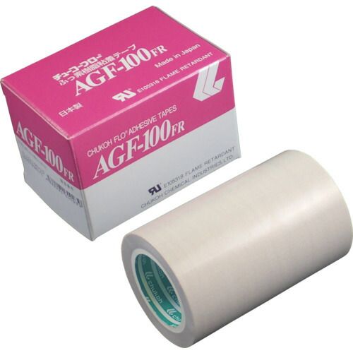 【即納在庫品】「直送」中興化成 AGF100-13X100 フッ素樹脂 テフロンＰＴＦＥ製 ガラスクロス粘着テープ ＡＧＦー１００ＦＲ ０．１３ｔ×１００ｗ×１０ｍ AGF10013X100 449-4024 【送料無料】