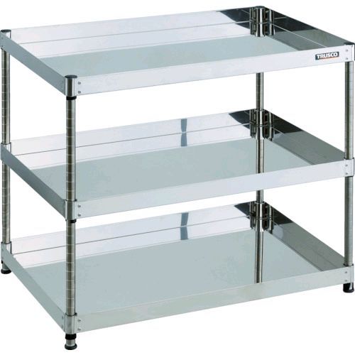 【即納在庫品】「直送」トラスコ TRUSCO CPE3-R993 ステンレスワゴン 304クリーンフェニックス ラック型 900X600 3段CPE3R9938000|アカリカ