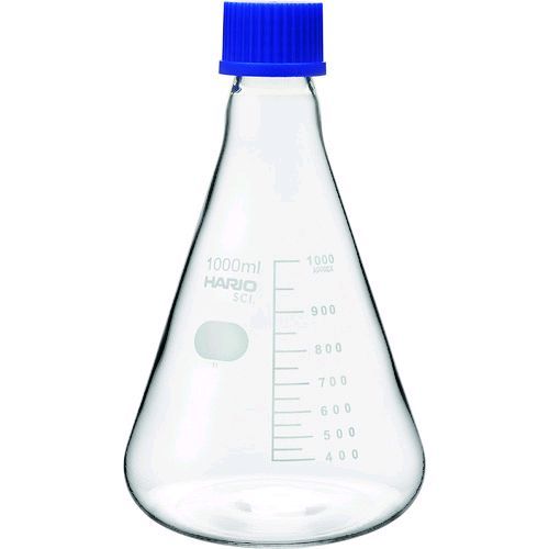 【即納在庫品】「直送」ＨＡＲＩＯ NSF-1L-SCI 耐熱ねじ口三角フラスコ　１，０００ｍｌ NSF1LSCI