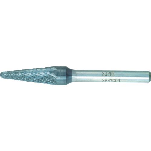 【即納在庫品】「直送」スーパーツール SBH7C04 超硬バー 重切削用 ロー付タイプ テーパー型 刃径：１２．７ｍｍ 軸径：６．０ｍｍ 超硬バー 重切削用 ロー付タイプ テーパー型 刃径：１２．７ｍｍ 軸径：６．０ｍｍ重切削用 テーパー型 ロー付タイプ スーパー超硬バー 重切