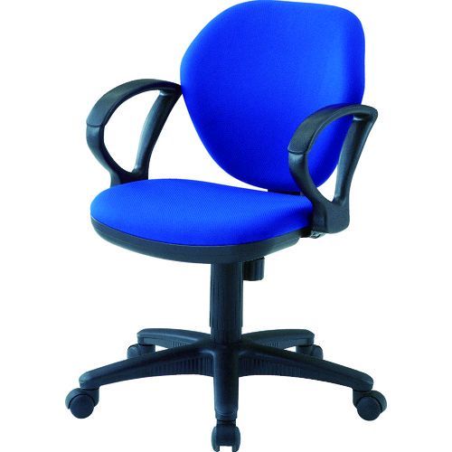 トラスコ中山 ＴＲＵＳＣＯ T10AB 直送 代引不可・他メーカー同梱不可 オフィスチェア 肘付 青 408-6350