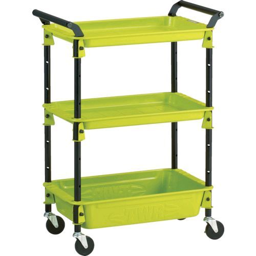 トラスコ中山 TRUSCO TWR421GR ツールワゴンロイヤル586×320×833深1浅2 黄緑|アカリカ